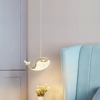 Rondio - Gold Dolphin/Whale Pendant Hanging Ceiling Light