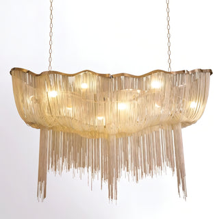 Kannon - Semi Flush Chain Tassel Hanging Ceiling Light Chandelier