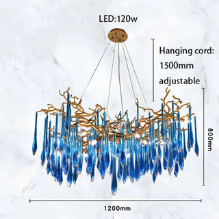 Kazuto - Tree Branch Hanging Multi Teardrop Chandelier