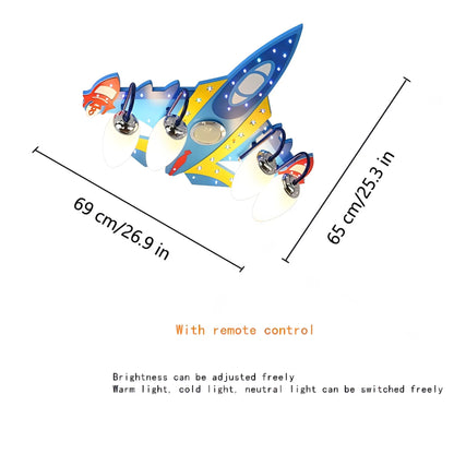 Holguin - LED Aeroplane Hanging Children's Ceiling Light