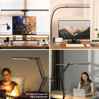 Amaro - Double Head LED Desk Computer Dimmable Desk Light