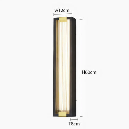 Barrios - Stainless Steel Rectangular Acrylic Outdoor Wall Light