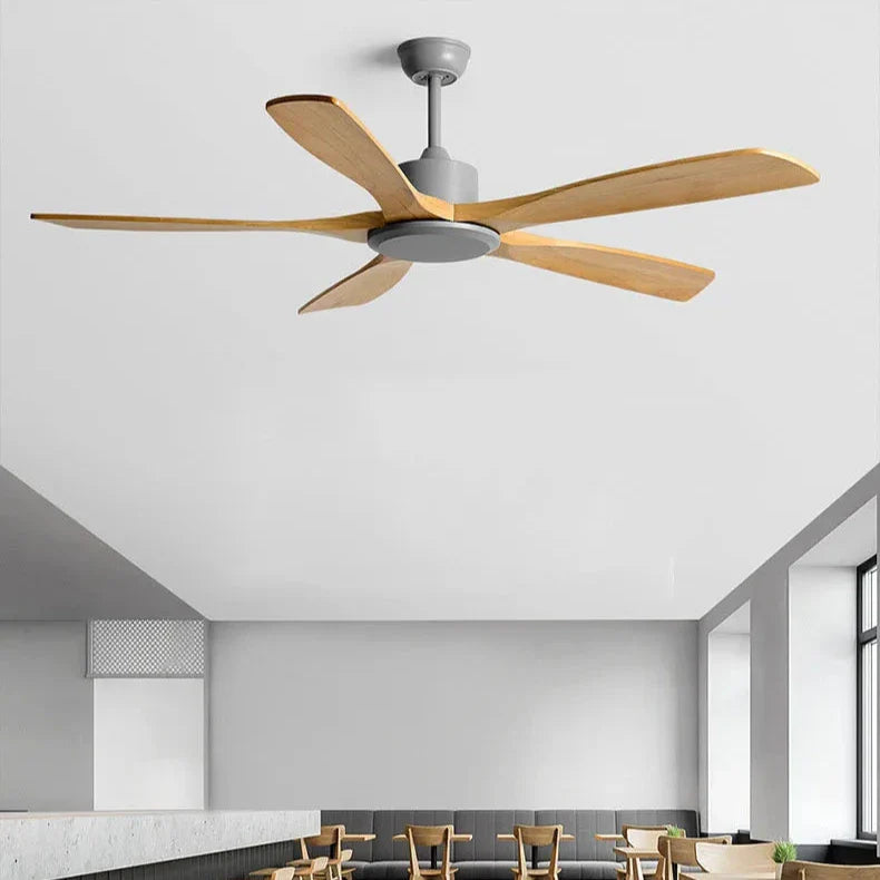 Cortez - 5 Blade 42/52/56/60Inch Solid Wood Blades Reversible Ceiling Fan