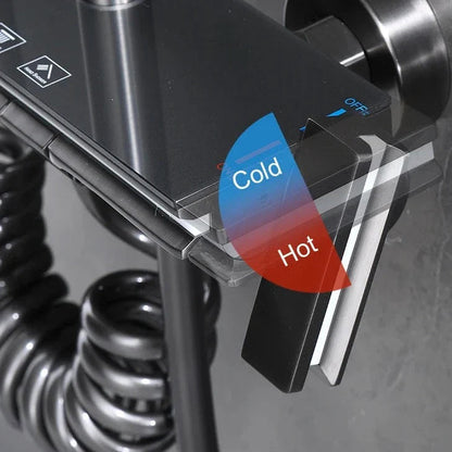 Desantis - Modern LED Rainfall Shower System with Temperature Display and Four Functions