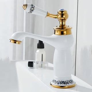 Canaan - Hot/Cold Retro Porcelain Single Lever Basin Tap