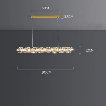 Hayes - Modern Twisted Crystal Glass Ceiling Chandelier