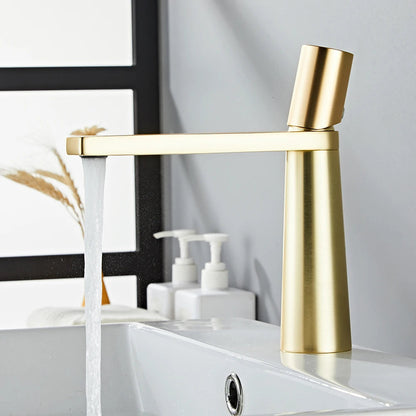 Yoselin - Modern Rectangular Spout Single-Handle Bathroom Tap