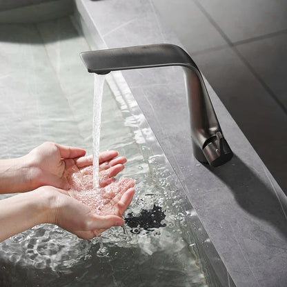 Damion - Modern Nickel Finish Single Handle Bathroom Sink Tap