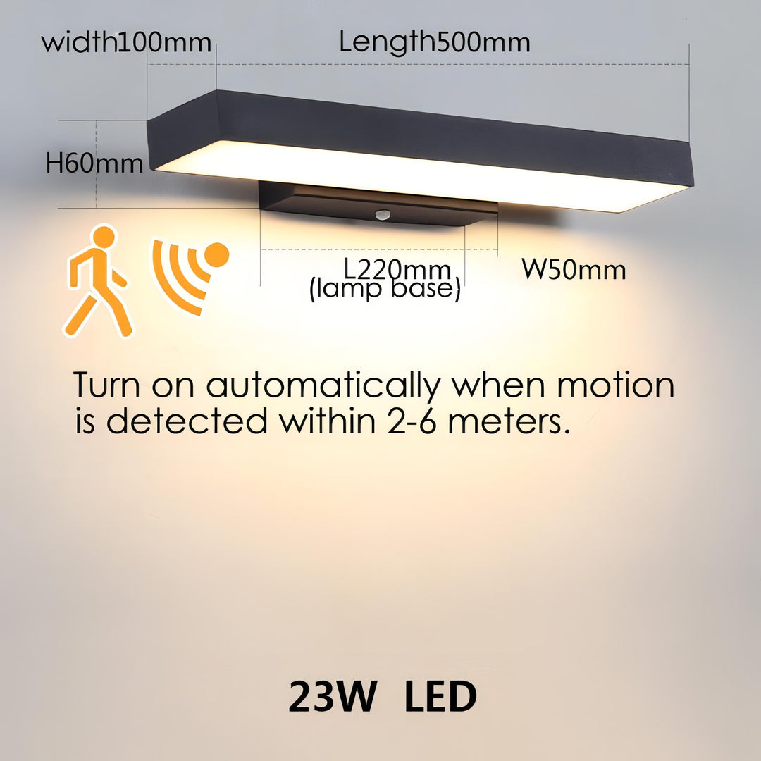 Solstice - Motion Sensor Outdoor Garage Wall Light Bar