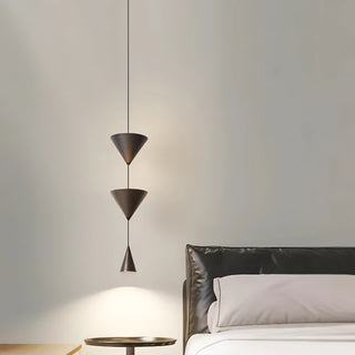 Serhat - Minimalist Black White Hanging Triple Cone Pendant Ceiling Light