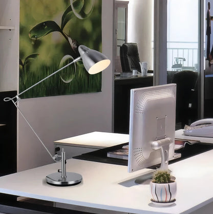Haskell - Office Work Study Desk Lamp Swing Long Arm with E27 Bulb