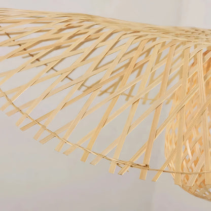 Gamaliel - Natural Abstract Handwoven Bamboo Hanging Pendant Ceiling Light