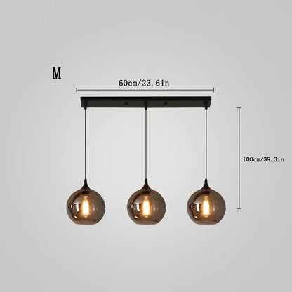 Filomena - Multi Head Modern Smoked Shade Pendant Chandelier Ceiling Light