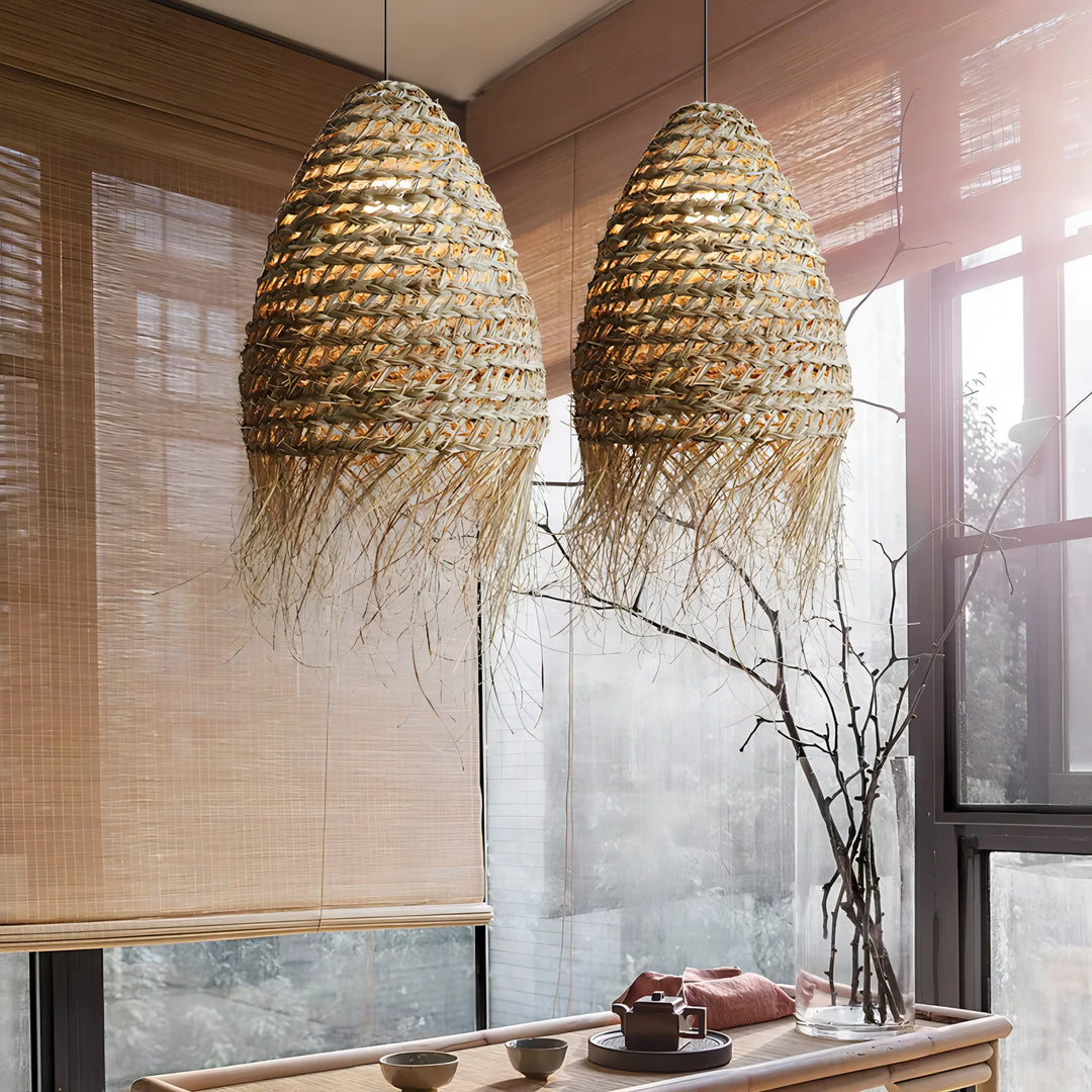 Humberto - Wicker Rattan Pendant Round Ceiling Light