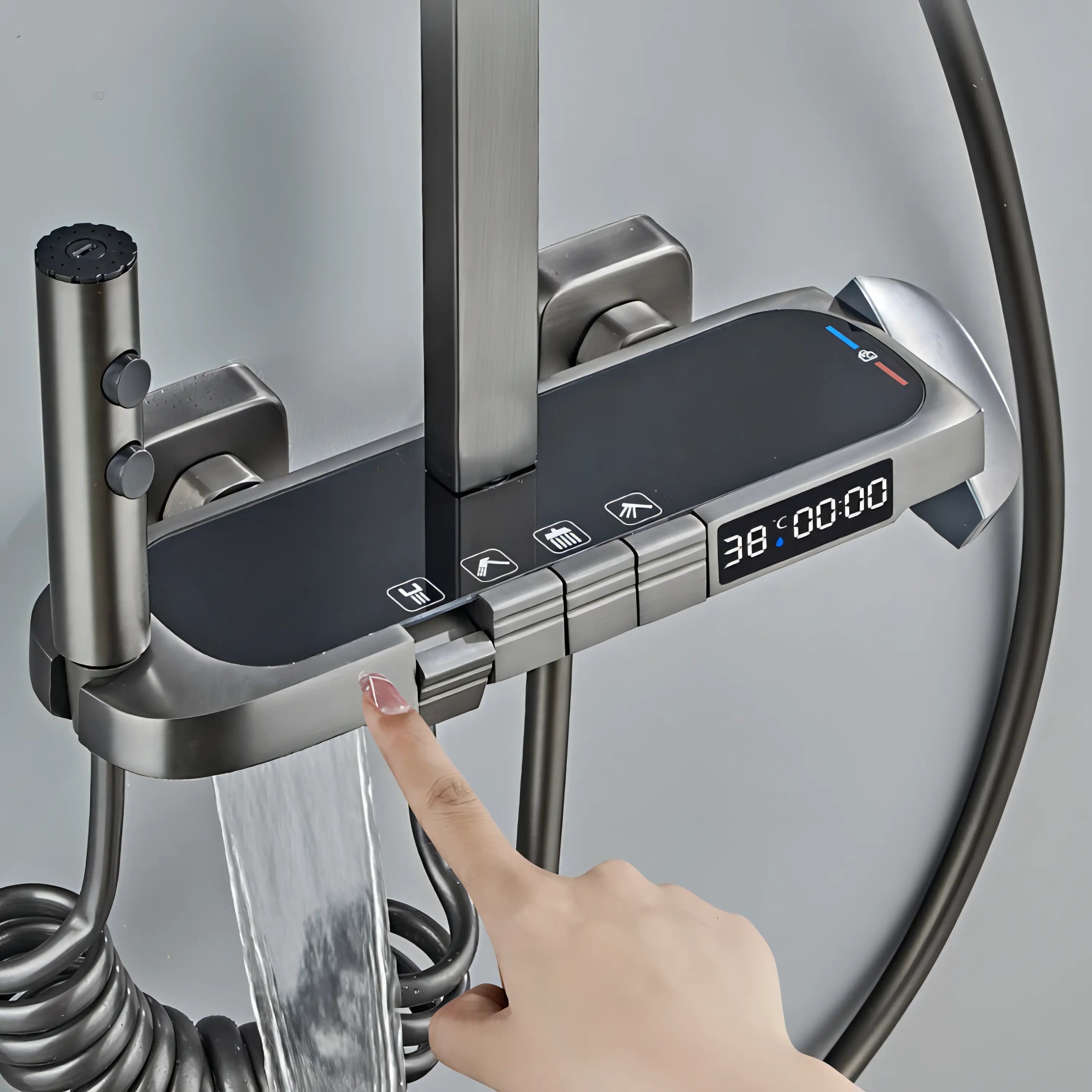 Scout - Digital Waterfall Shower System Set Thermostatic