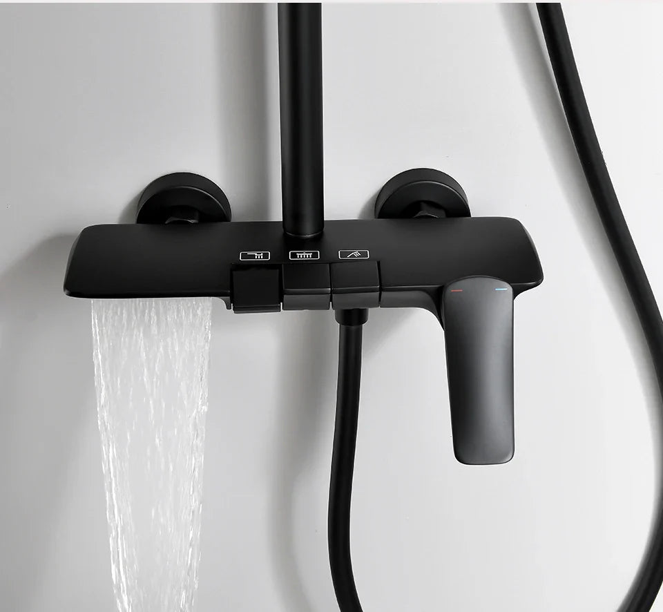 Rebeca - Modern 3-Way Rainfall Shower Set with Hand Shower