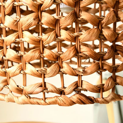Solomon - Round Rattan Wicker Hanging Ceiling Light