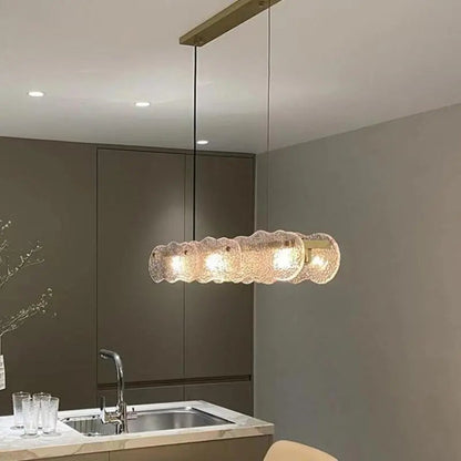 Nixon - Modern Textured Thin Glass Ceiling Light Chandelier