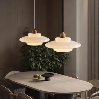 Elvia - Modern Circular Layered Dome Coloured Glass Pendant Ceiling Light