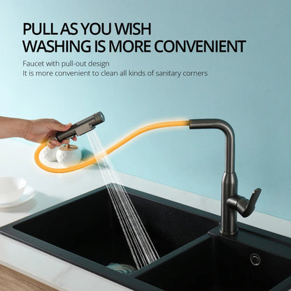 Ingram - Modern Single Handle Swivel Pull Out Mixer Kitchen Tap