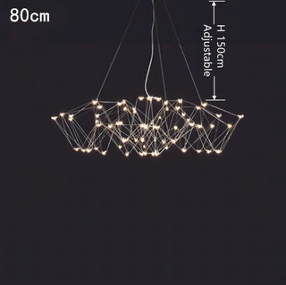 Cera - Modern Metal Wire Multi LED Light Hanging Ceiling Chandelier