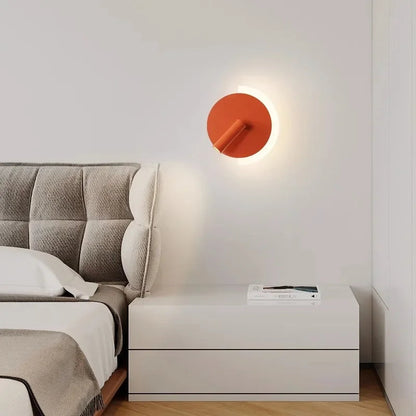 Noa - Modern Aluminium Wall Light With Switch Rotatable Spotlight