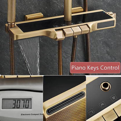 Mahoney - Antique Thermostatic Digital Display Waterfall Shower Set