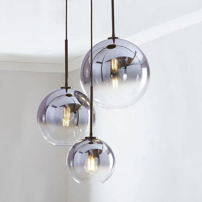 Caylin - Modern Coloured Glass Ball Hanging Pendant Ceiling Light