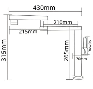 Dax - Single Lever Hot/Cold Foldable Tap