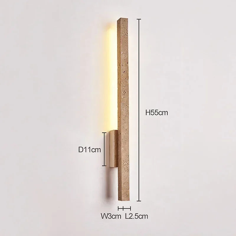 Antwan - Wabi Sabi LED Wall Lamp Modern Long Strip Stone Design