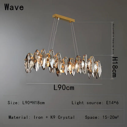 Annelie - Smoked Transparent Crystal Ceiling Chandelier