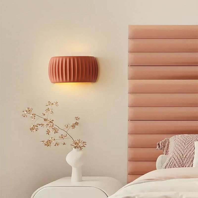 Ziazan - Nordic Half Cylinder Up/Down Patterned Wall Light