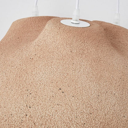 AKOKO - Round Hanging 3 Bulb Natural Modern Ceiling Light