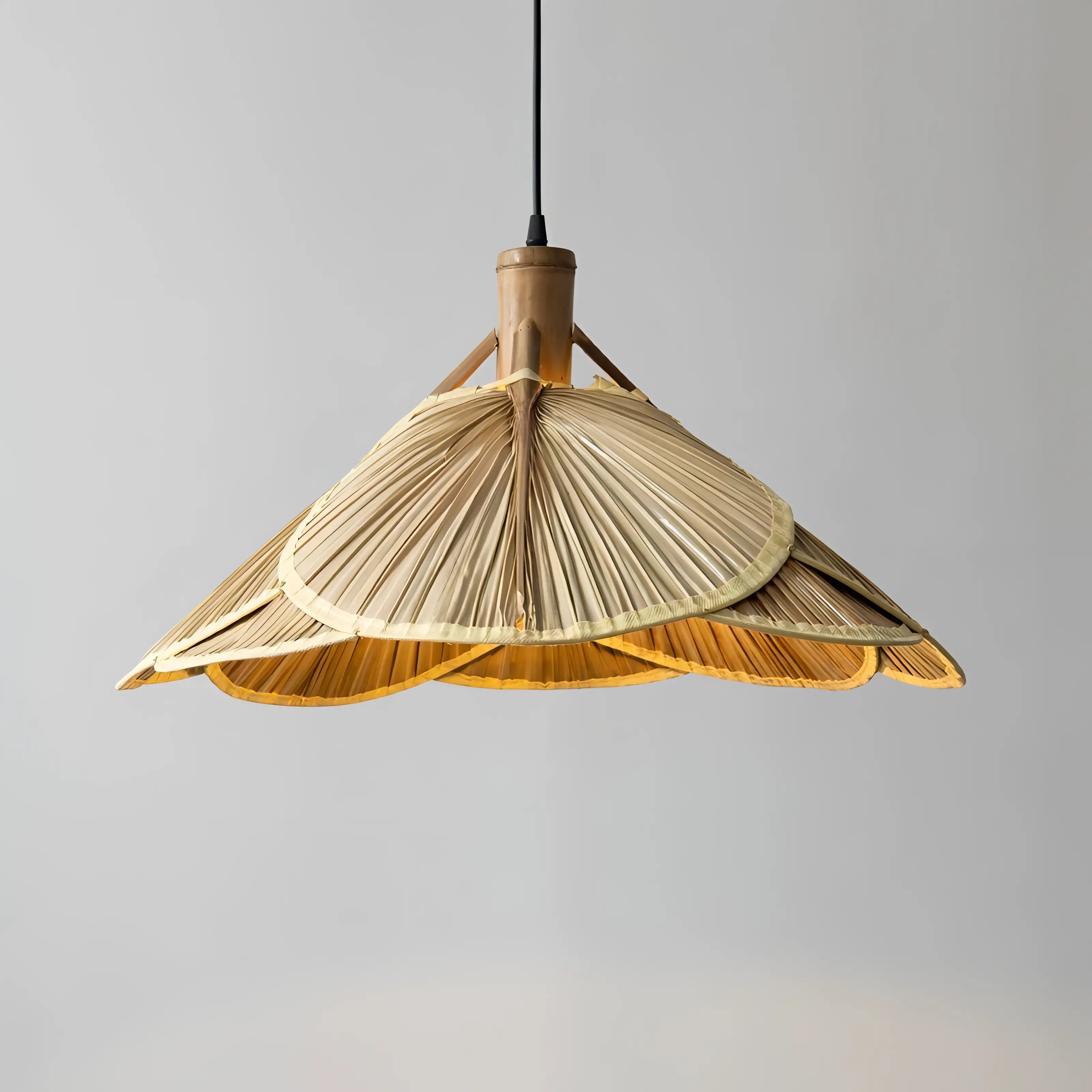 Homan - Handmade Leaf Bamboo Pendant Ceiling Light