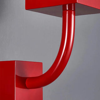 Niccola - Modern Retro Multi Shade Red Curved Arm Wall Light