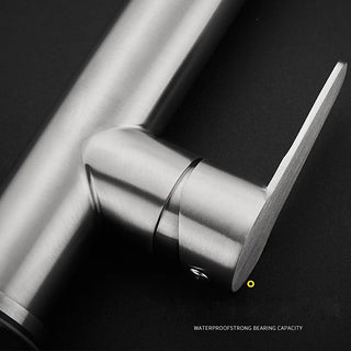 Keshaun - Rotatable Single Handle Stainless Steel Kitchen Tap