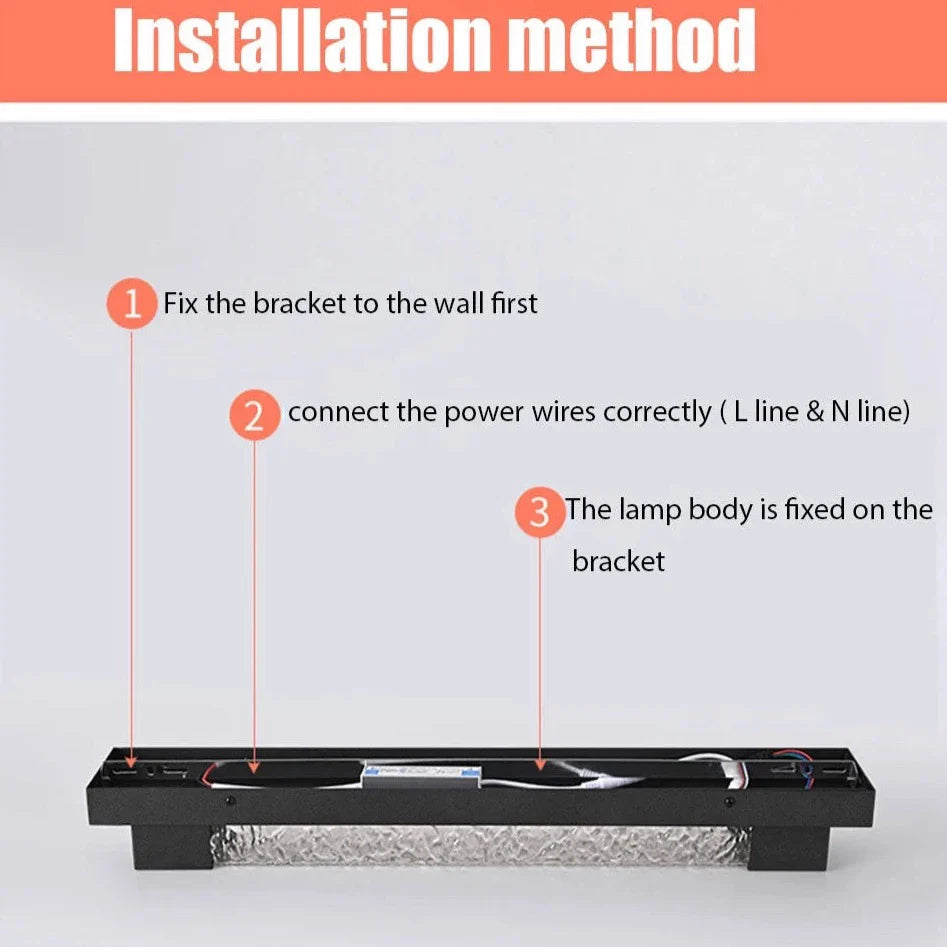 Waldron - Modern Stainless Steel LED Patterned Glass Wall Light