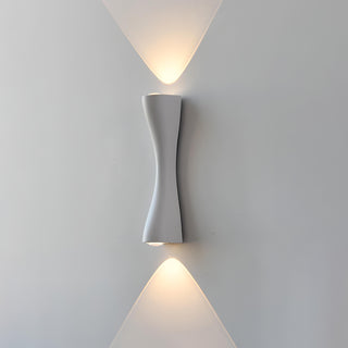 Lachlan - Outdoor LED Up/Down Modern Curved Wall Light