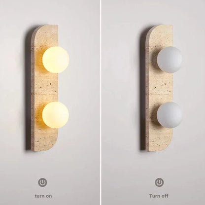 Choi - Retro Natural Stone Wall Light