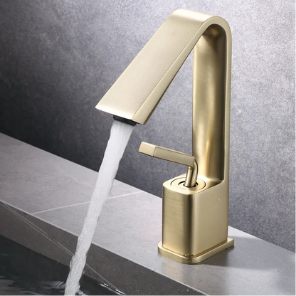 Ken - Modern Angular Spout Single Handle Bathroom Tap