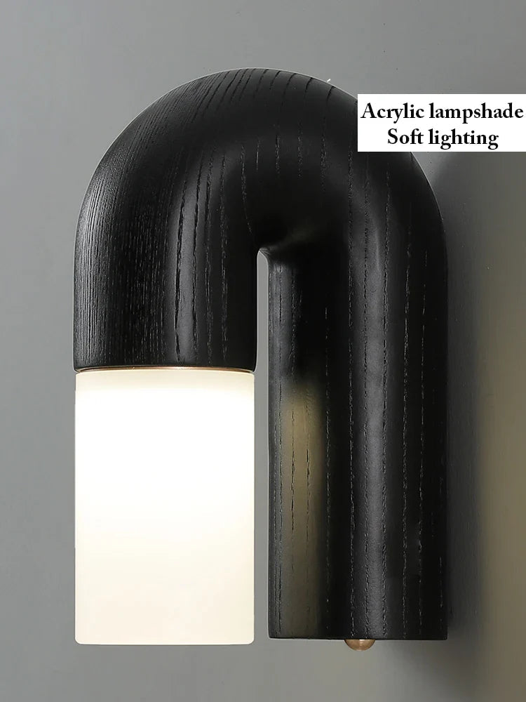 Ercole - Wood Curved Natural LED Wall Light