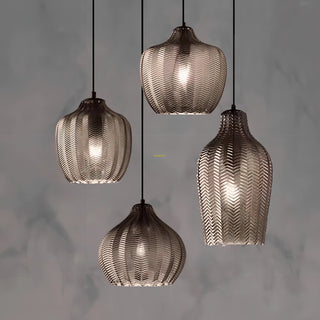 Marilu - Nordic Perforated Glass Dome Hanging Pendant Ceiling Light