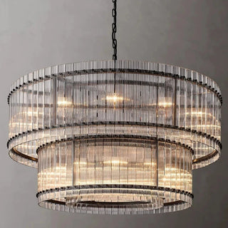 Nejla - Luxury Statement 2 Layer Crystal Glass Hanging Chandelier