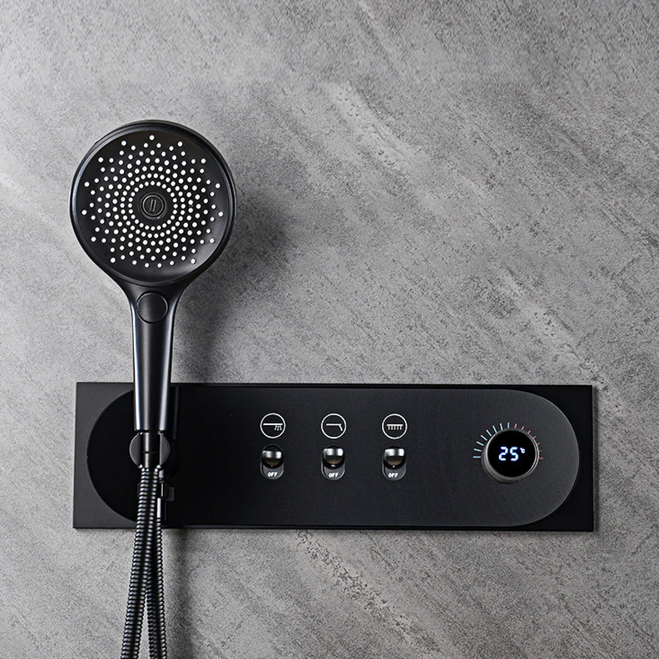 Dean - Modern LED Smart Display Wall Mounted Shower Set Multi Function