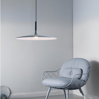 Alvaro - Modern Round Flat Dish Hanging Pendant Ceiling Light