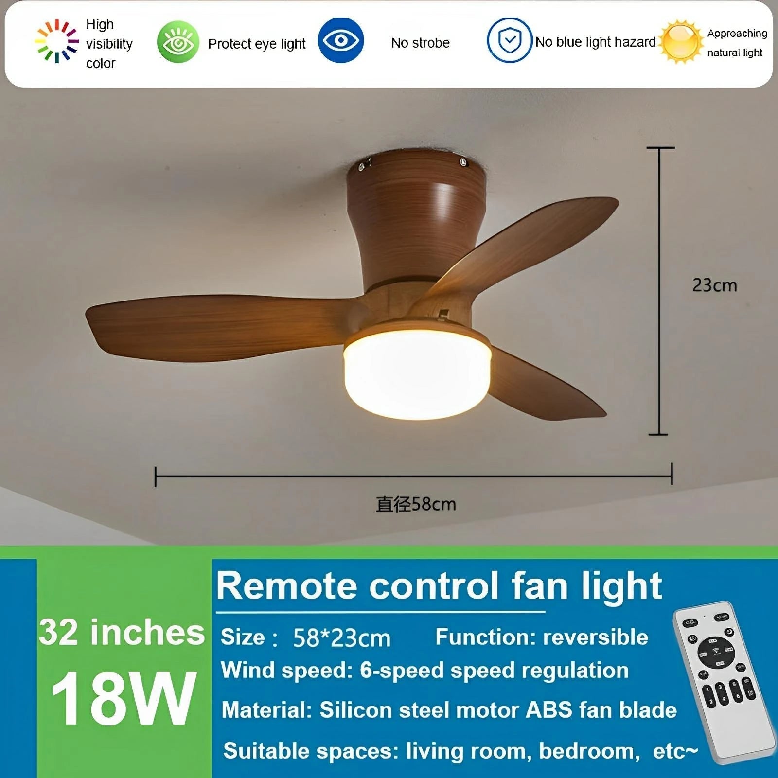 Marlene - Modern Ceiling Fan with Integrated Round Light