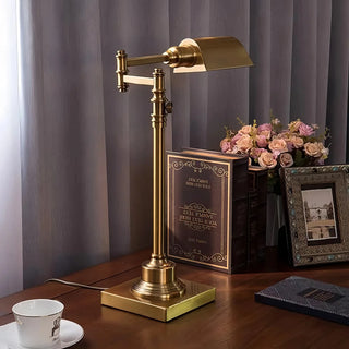 Siegel - Classic Retro Industrial Style Bronze Arm Adjustable Table Lamp