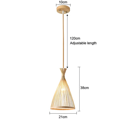 Emily - Hanging Bamboo Weaving Pendant Light