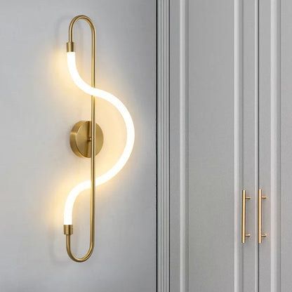 Alois - Modern Long Hose LED Curved Bar Wall Light