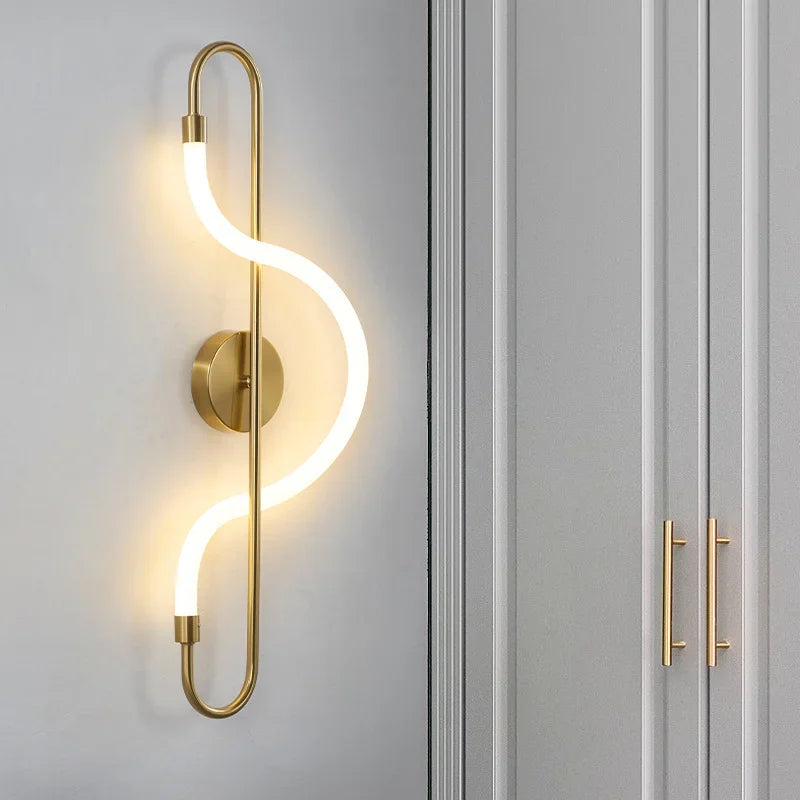 Alois - Modern Long Hose LED Curved Bar Wall Light